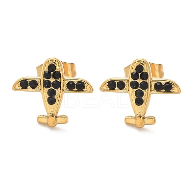 304 Stainless Steel Stud Earrings EJEW-F361-09G-1