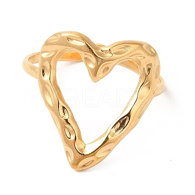 Ion Plating(IP) 201 Stainless Steel Open Cuff Ring LS-RJEW-E063-51G-1