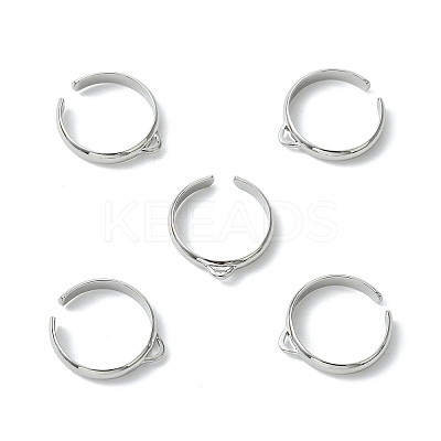 SHEGRACE Adjustable Brass Ring Components XGR0088P-132P-1