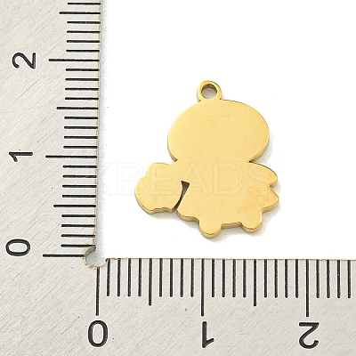 Halloween Theme Ion Plating(IP) 304 Stainless Steel Enamel Charms STAS-M011-03C-1