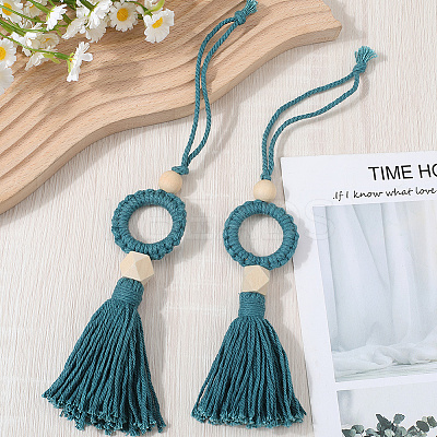 Cotton Woven Pendant Decorations AJEW-WH20054-012A-1