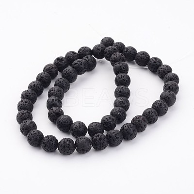 Natural Lava Rock Beads Strands X-G434-1B-1