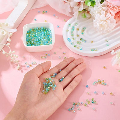390Pcs 3 Colors Transparent Colours Glass Seed Beads GLAA-TA0003-76A-1