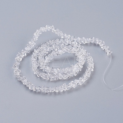 Transparent Glass Beads Strands X-EGLA-J146-4mm-NB01-1