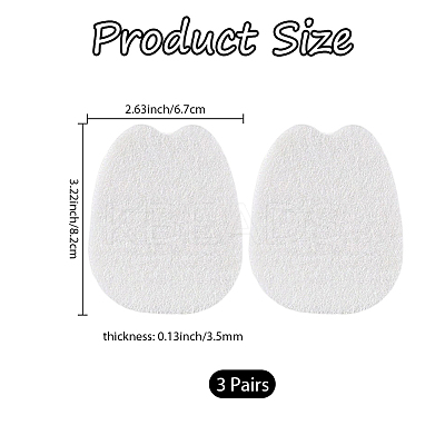 Fibre Forefoot Insole Pads AJEW-WH20064-10-1