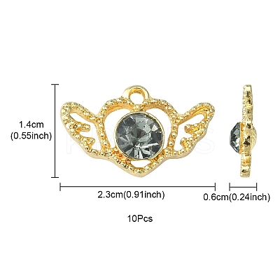 Alloy Rhinestone Pendants ALRI-YW0001-16-1