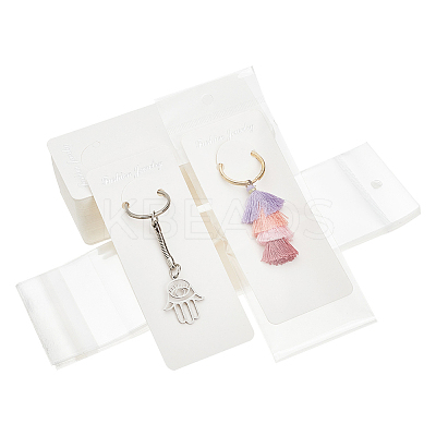 100Pcs Cardboard Jewelry Display Cards for Keychain CDIS-PH0001-59A-1