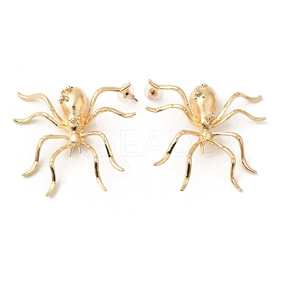 Alloy Rhinestone Stud Earrings LS-EJEW-P321-01G-1