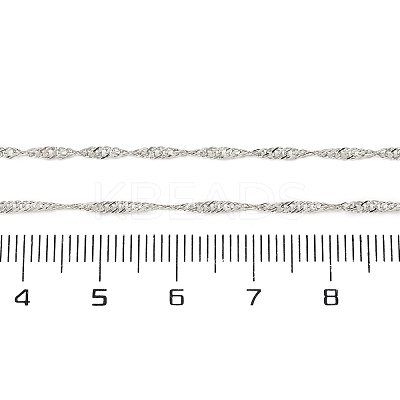 Brass Singapore Chains Necklaces for Women NJEW-D302-34P-1
