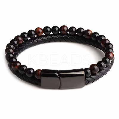 Natural Tiger Eye Beaded Bracelets PW24070699643-1