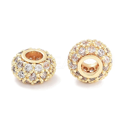 Brass with Cubic Zirconia Beads KK-P271-16G-1