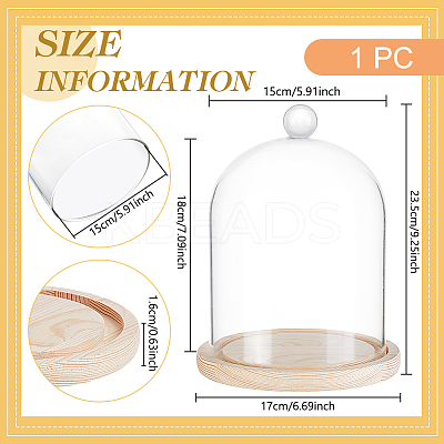 Glass Dome Cover DIY-WH0504-317B-1