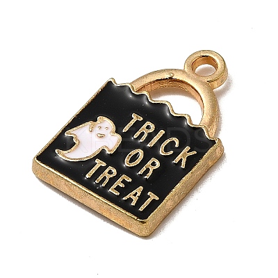 12Pcs Halloween Theme Alloy Enamel Pendants ENAM-G231-01G-1