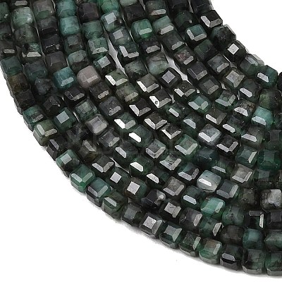 Natural Emerald Beads Strands G-B175-C05-3x3mm-1