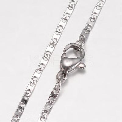 Non-Tarnish 304 Stainless Steel Necklace MAK-K062-11B-P-1