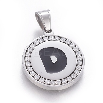 304 Stainless Steel Enamel Pendants STAS-E439-90D-P-1