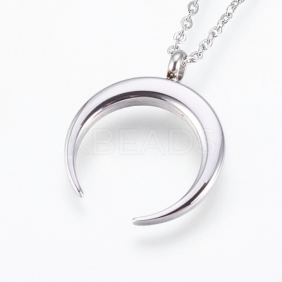 Tarnish Resistant 304 Stainless Steel Pendant Necklaces LS-NJEW-P224-16P-1