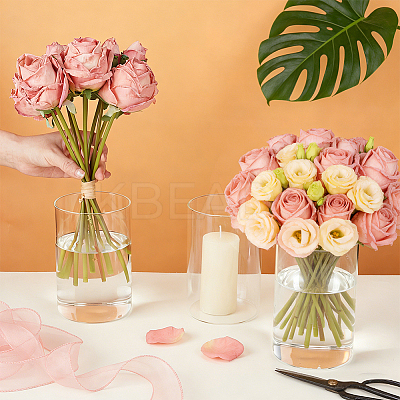 Column Glass Vase Ornaments AJEW-WH0696-770B-1