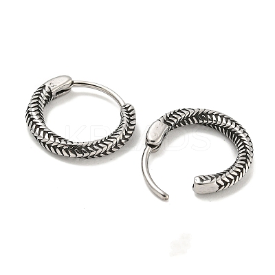 316 Surgical Stainless Steel Hoop Earrings LS-EJEW-D096-09O-AS-1