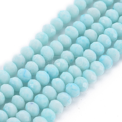 Opaque Baking Paint Glass Beads Strands EGLA-N006-009A-A-1