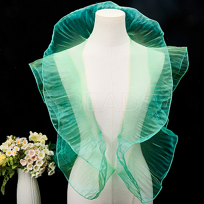 10 Yards Lucency Polyester Pleated Lace Trim OCOR-GF0004-74D-1