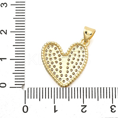Brass Micro Pave Cubic Zirconia Pendants X-KK-C087-19G-1