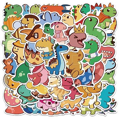 50Pcs Dinosaur PVC Sticker Labels STIC-E006-04-1