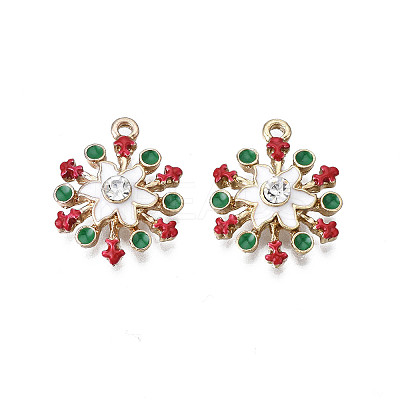Rack Plating Alloy Enamel Pendants LS-ENAM-N055-142-1