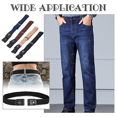 12Pcs PU Leather Elastic Invisible Belt FIND-WR0010-33-1