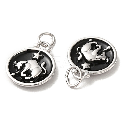 304 Stainless Steel Enamel Pendants STAS-A080-43P-02-1
