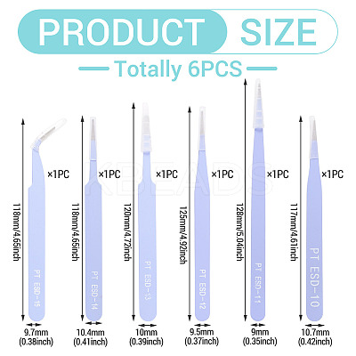 201 Stainless Steel Beading Tweezers Sets TOOL-TA0001-15A-1