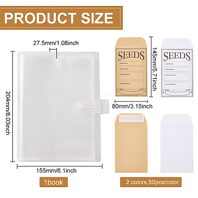DIY Pocket Seed Storage Organizer Binder Making Kit AJEW-BC0006-63-1