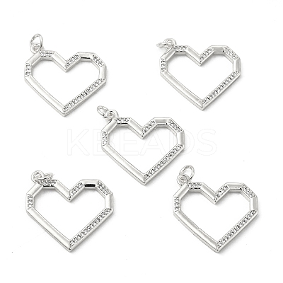 Brass Micro Pave Cubic Zirconia Pendants KK-E068-VB181-1