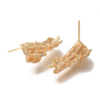 Brass Stud Earring Findings KK-U038-03G-1