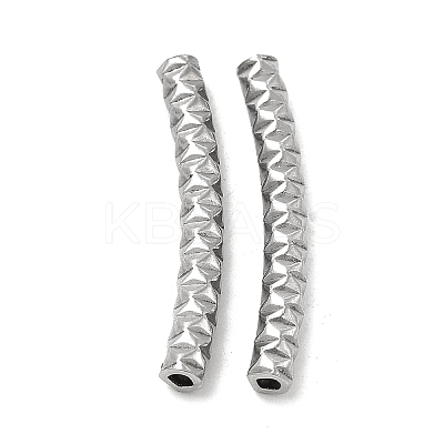 Non-Tarnish Textured 304 Stainless Steel Tube Beads LS-STAS-P319-41P-1