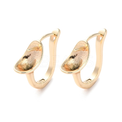 Rack Plating Brass Earring Findings KK-S405-05G-1