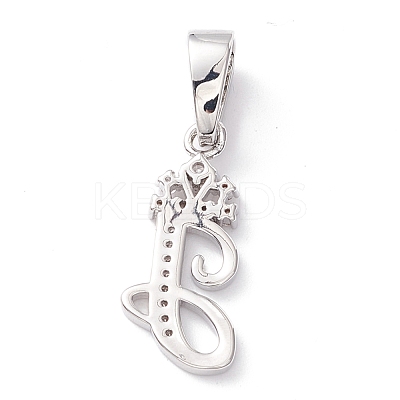 Eco-Friendly Brass Micro Pave Cubic Zirconia Pendants KK-K265-01P-J-1