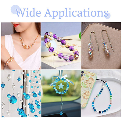 2 Strands Transparent Electroplate Glass Beads Strands EGLA-TA0001-74-1
