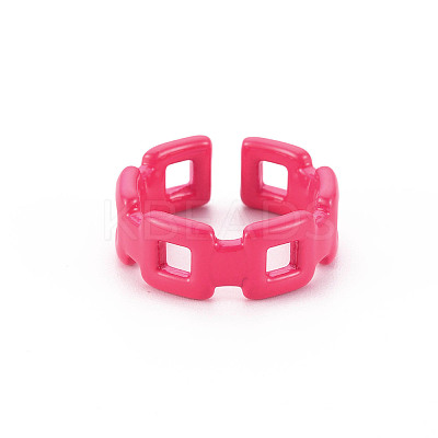 Spray Painted Brass Cuff Rings RJEW-S045-111-NR-1