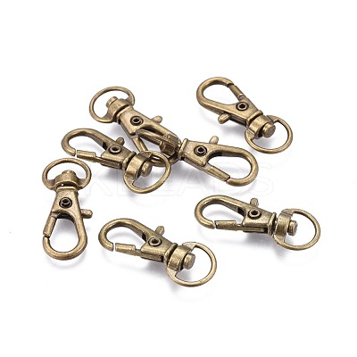 Alloy Swivel Lobster Claw Clasps X-IFIN-E548Y-AB-1