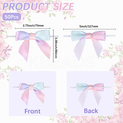 Polyester Bowknot DIY-WH20009-80-1