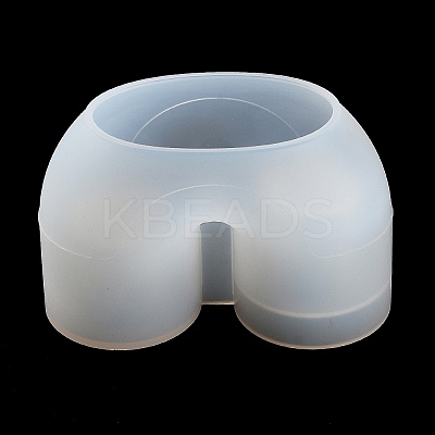 Double Column U-shaped DIY Candle Holder Silicone Molds DIY-F144-01-1