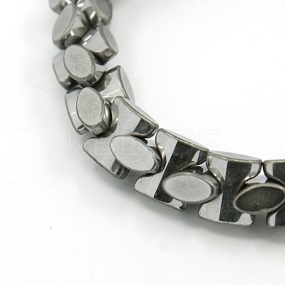 Fashion Non-Magnetic Synthetic Hematite Stretchy Bracelets BJEW-K001-02A-1
