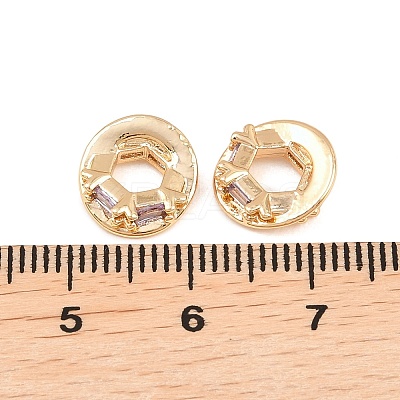 Brass Micro Pave Cubic Zirconia Pendants KK-L261-17G-04-1