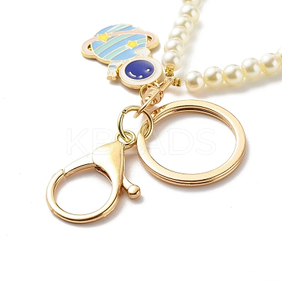 Alloy Enamel Spaceman Pendant Keychains KEYC-JKC00362-01-1
