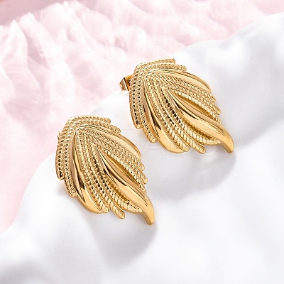 304 Stainless Steel Stud Earrings for Women EJEW-F357-05G-1