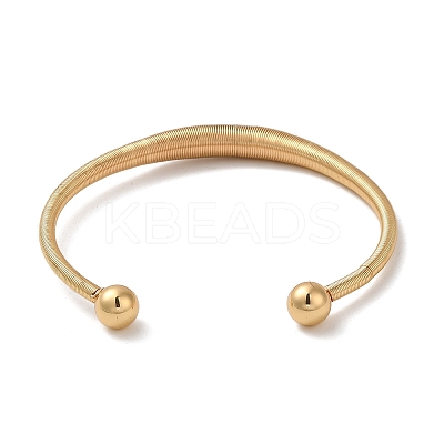 304 Stainless Steel Open Cuff Bangle LS-BJEW-D021-01B-G-1