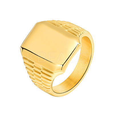 Rectangle 304 Stainless Steel Finger Rings for Men FS-WG80AFC-06-1