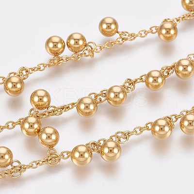 Ion Plating(IP) 304 Stainless Steel Charm Anklets AJEW-P069-06G-1