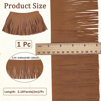 1Pc Suede Fabric Tassels Ribbon OCOR-GF0005-60A-03-1